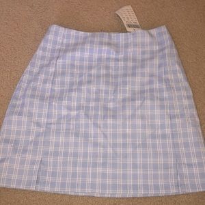 Brandy Melville blue/white plaid skirt